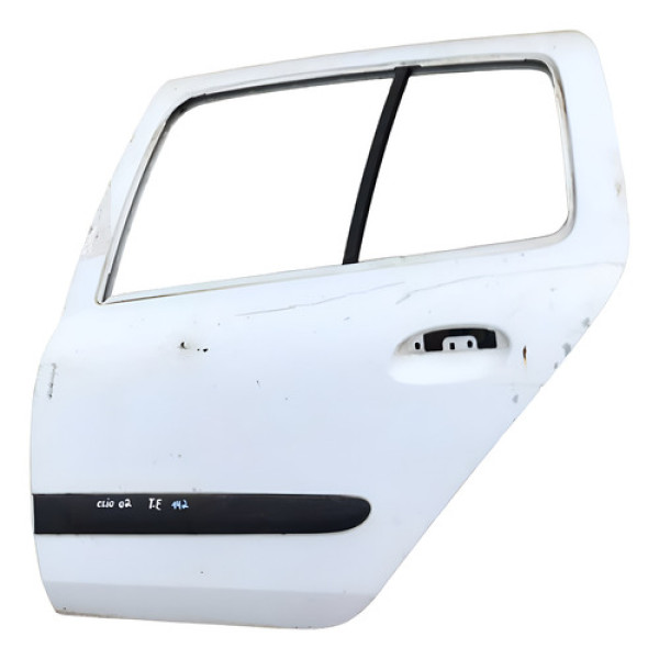 Porta Traseira Esquerda Renault Clio Hatch 2002 Traseira Esquerdo Branco