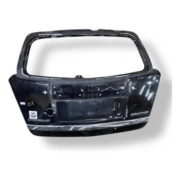Tampa Traseira Porta-malas Chevrolet Captiva 2008/12 Detalhe Preto