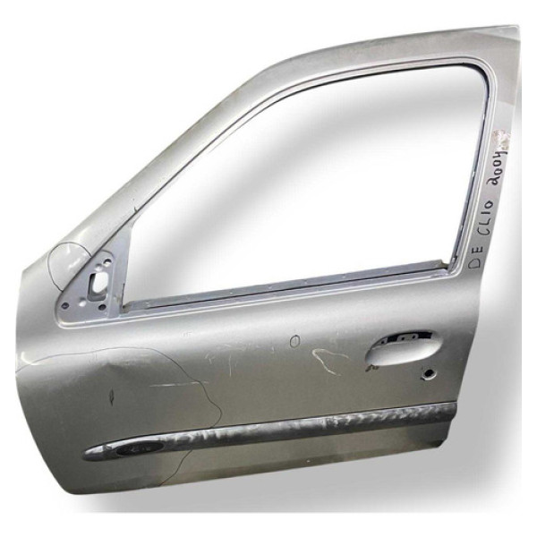 Porta Dianteira Esquerda Renault Clio 2004 2005 2006 Detalhe Dianteira Esqueda Cinza