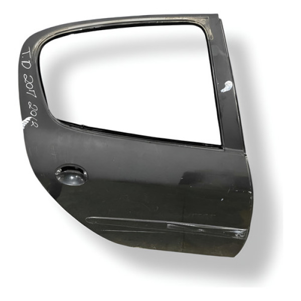 Porta Traseira Direita Peugeot 207 2012 2013 2014 2015 Preto Direita Traseira