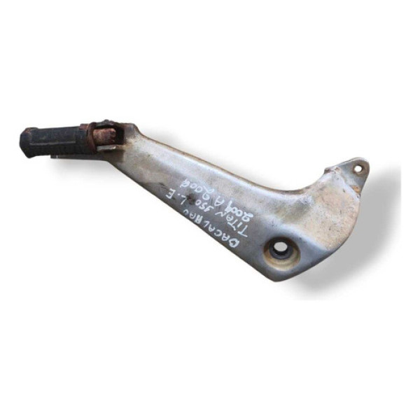 Pedaleira Bacalhau Esquer Honda Cg 150 Titan 2004/09 Detalhe Prateado