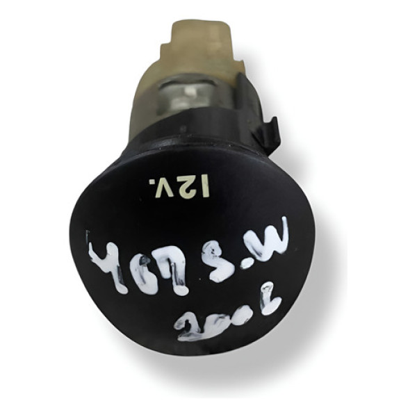Tomada 12v Peugeot 407 Sw 2006 2007 2008 2009 2010 2011 2012 Preto