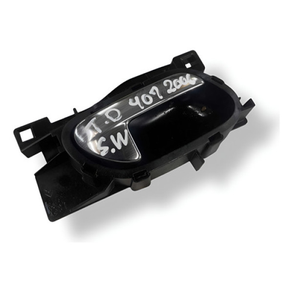 Maçaneta Interna Traseira Direita Peugeot 407 Sw 2006 22f05 Preto Traseira
