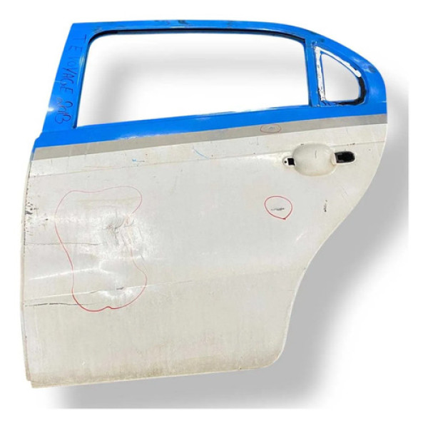 Porta Traseira Esquerda Volkswagen Voyage 2013 2014 Detalhe Traseira Esquerda Branco