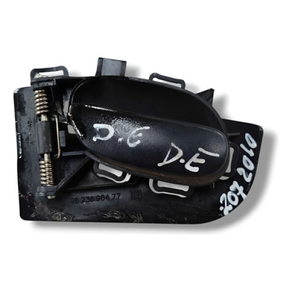 Maçaneta Interna Dianteira Esquerda Peugeot 207 9623698477 Preto Dianteira