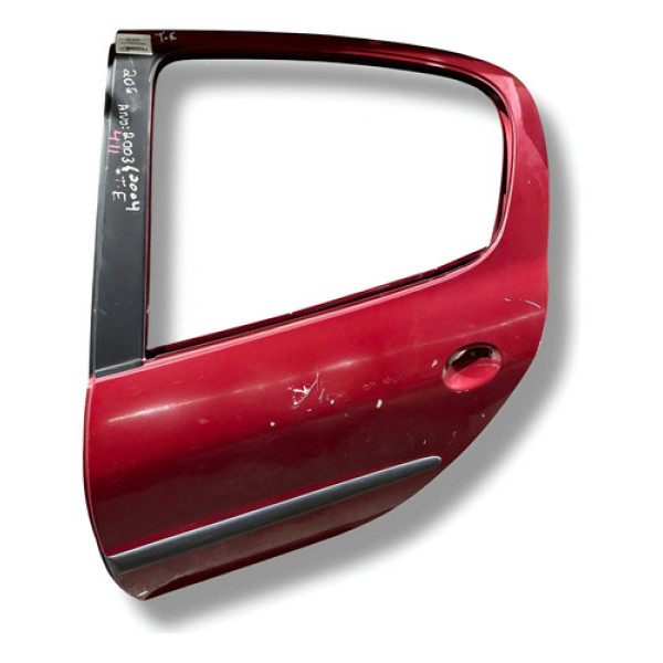 Porta Traseira Esquerda Peugeot 206 2003 2004 A 2014 Traseira Esquerda Vermelho