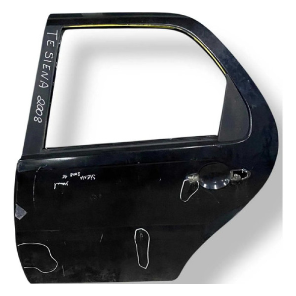 Porta Traseira Esquerda Fiat Siena 1.4 - 2008 A 2010 Detalhe Traseira Esquerda Preto