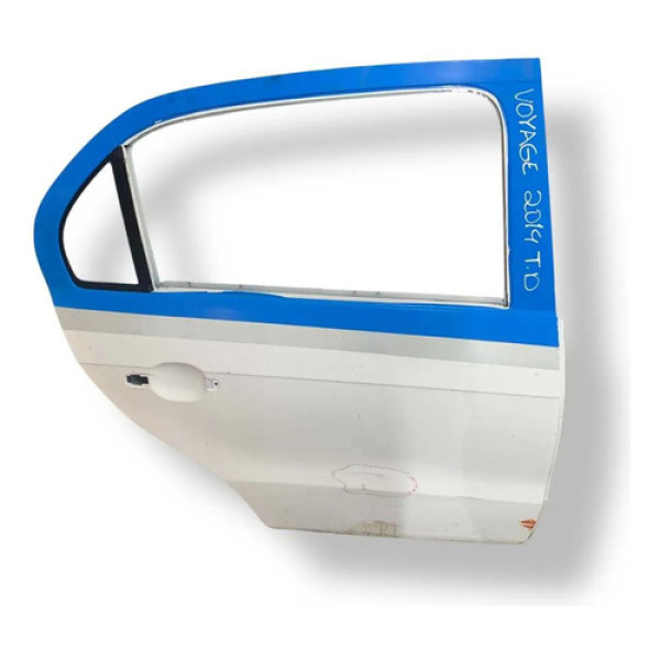 Porta Traseira Direita Volkswagen Voyage 2014 A 2016 Detalhe Traseira Direita Branco