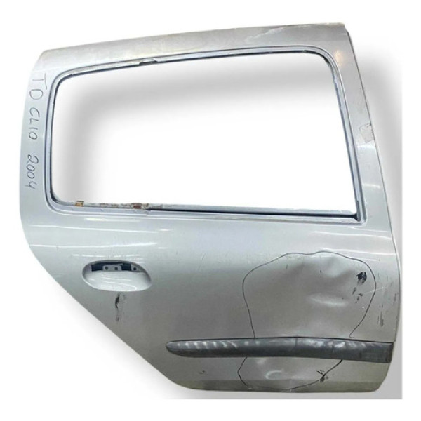 Porta Traseira Direita Renault Clio 2004 2005 2006 Detalhe Traseira Direita Prateado
