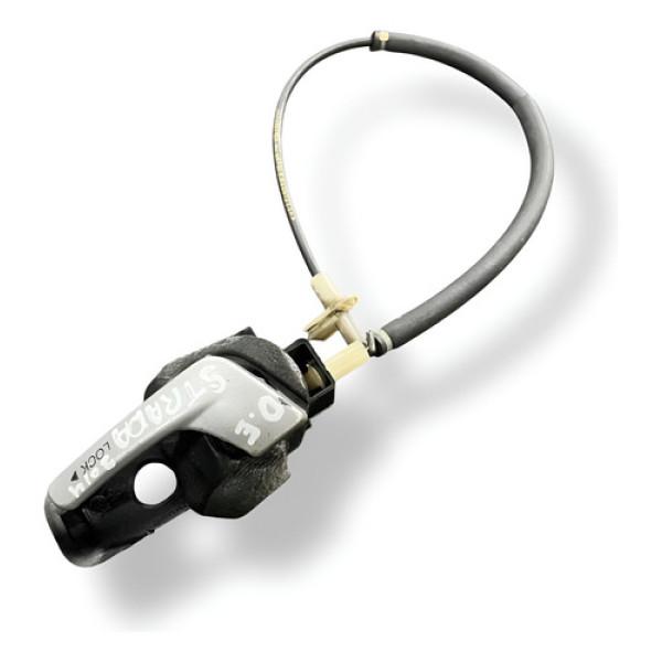 Maçaneta Interna Diant Esquerda Fiat Strada 2014 735360692 Prateado Dianteira