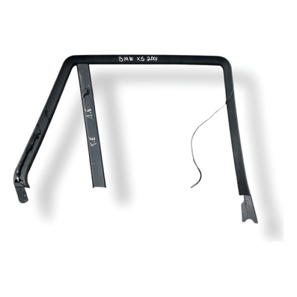 Canaleta Vidro Traseiro Esquerdo Bmw X5 2001 2002 8402563 Preto