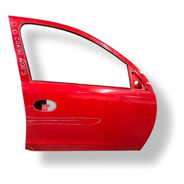 Porta Dianteira Direita Chevrolet  Corsa 1.0 2003 Detalhe Direita Vermelho Dianteira