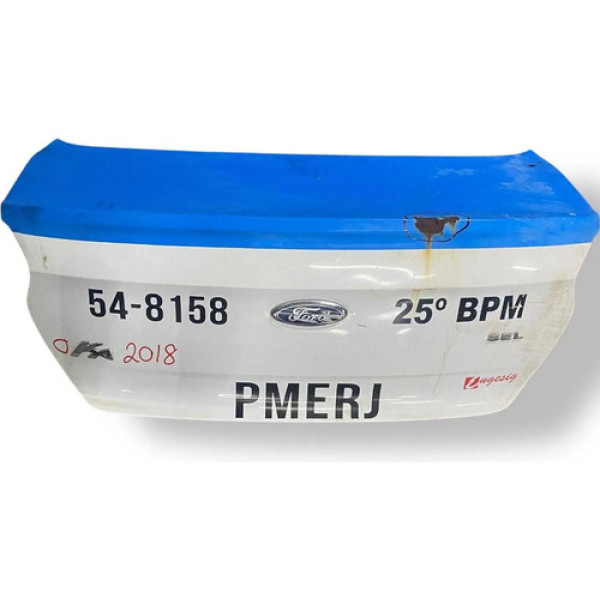 Tampa Traseira Porta Malas Ford Ka 1.5 - 2018 A 2020 Detalhe Branco