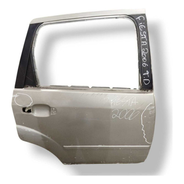 Porta Traseira Direita Ford Fiesta Sedan 2005 2006 Detalhe Traseira Direita Dourado