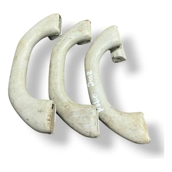 Jogo Alça Teto Pqp Puxador Volkswagen Polo Sedan 2007 A 2012 Preto