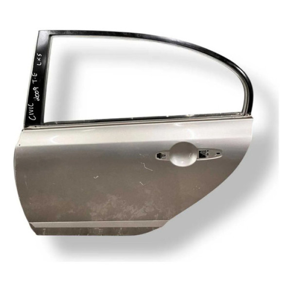 Porta Traseira Esquerda Honda Civic Lxs 2009 2010 2011 2012 Traseira Esquerda Prateado