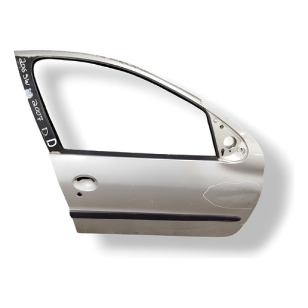 Porta Dianteira Direita Peugeot 206 Sw 2007 2008 2009 Detalh Cinza Direito Dianteira