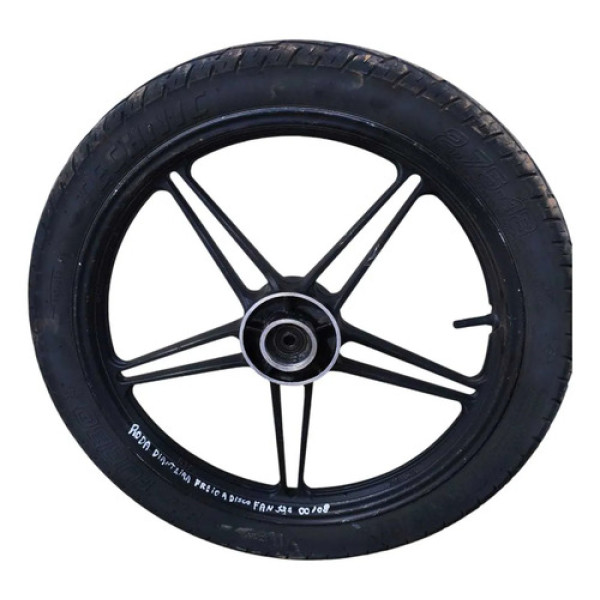 Roda Dianteira Freio A Disco Honda Fan 125 2000 A 2008 Preto