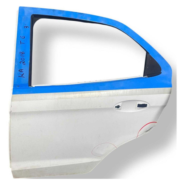 Porta Traseira Esquerda Ford Ka 2018 2019 2020 2021 Detalhe Traseira Esquerda Azul-turquesa