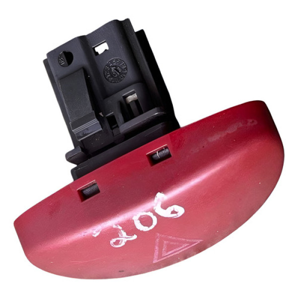 Botão Pisca Alerta Peugeot 206 2002 2003 2004 2005 Á 2006 Preto