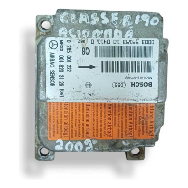 Módulo Airbag Mercedes A190 0285001222 001820312609 Acionado