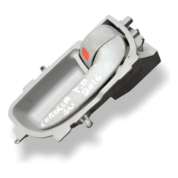 Maçaneta Interna Traseira Direita Toyota Corolla 2015 A 2017 Cinza Traseira