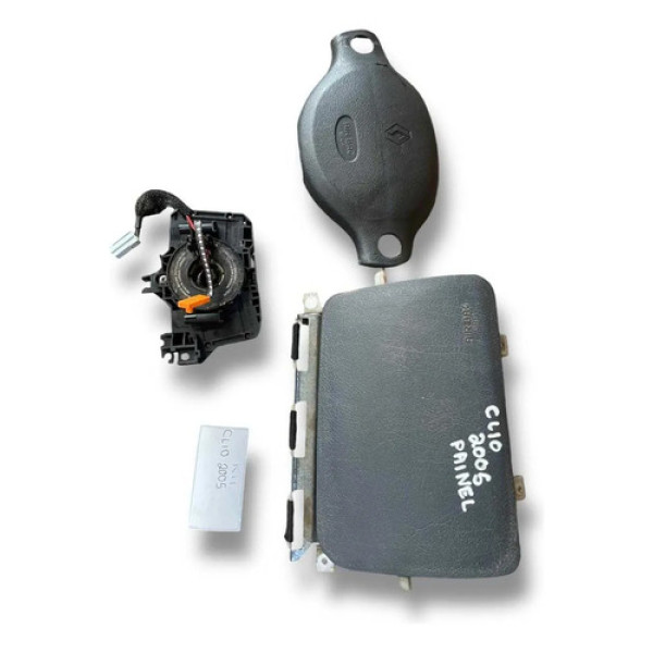 Kit Air Bag Painel Renault Clio 2005 2006 2007 2008 Original Preto