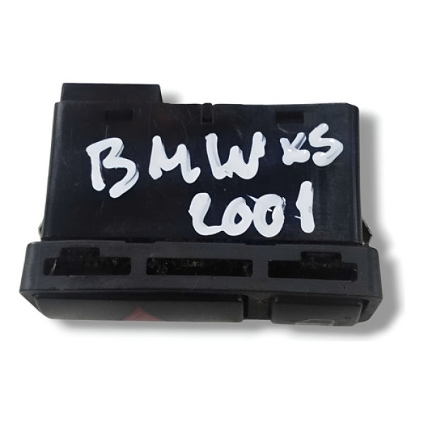 Botão Pisca Alerta Trava Vidro Bmw X5 2001 2002 2003 368920 Preto