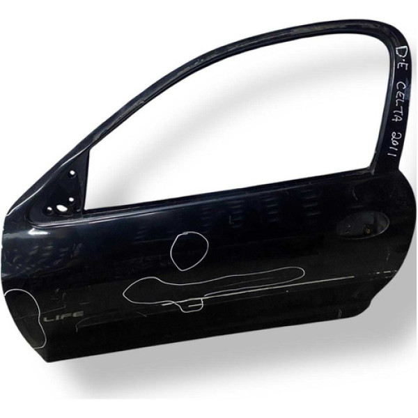 Porta Dianteira Esquerda  Chevrolet Celta 2011 2012 Detalhe Dianteira Esquerdo Preto