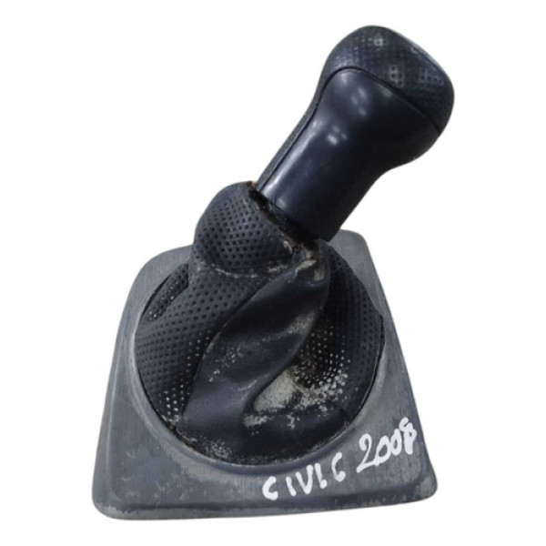Coifa Manopla Cambio Manual Honda Civic Lxs  2008 2009  Preto