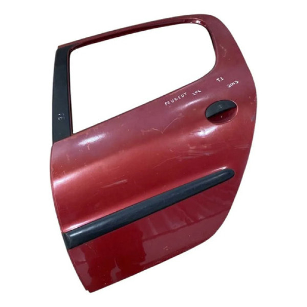Porta Traseira Esquerda Peugeot 206 - 2001 2002 2003 A 2014 Traseira Esquerda Vermelho