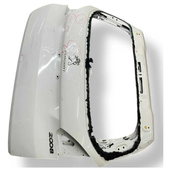 Tampa Traseira Porta Malas Peugeot 2008 2017 2018 Detalhe Branco