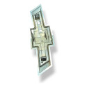 Emblema Grade Dianteira Chevrolet Agile 2013 2014 94754472 Prateado