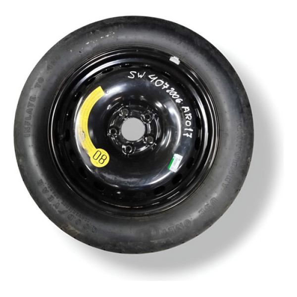 Roda Estepe Aro 17 Peugeot 407 Sw 2006 2007 2008  Preto