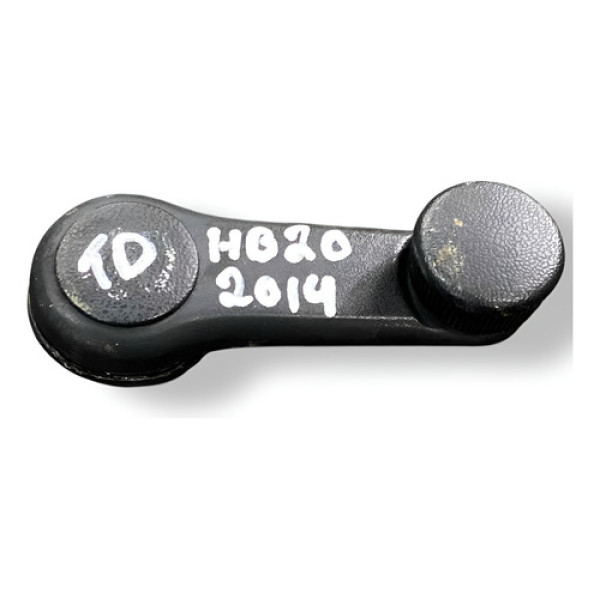 Manivela Vidro Traseiro Direito Hyundai Hb20 2013 2014 2015 - Preto