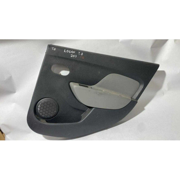 Forro De Porta Diant Direita Renault Logan 2015 809002256r Preto Com Detalhe Cinza