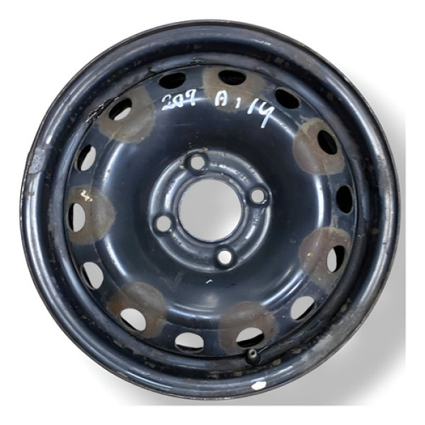 Roda Ferro Avulsa  Aro 14 Peugeot 207 Preto