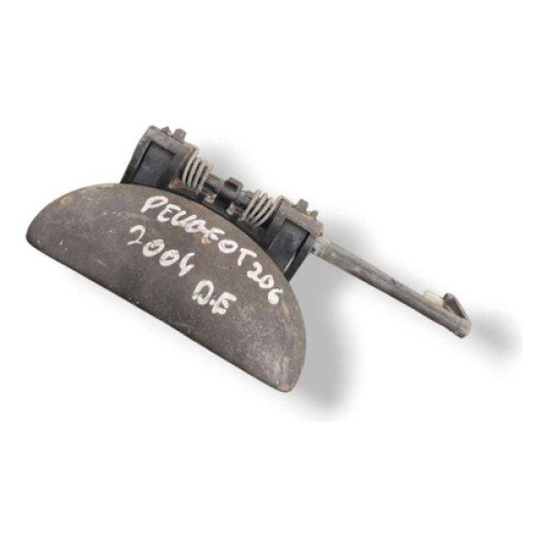 Maçaneta Externa Dianteira Esquerda Peugeot 206 2004 2005 Preto Dianteira