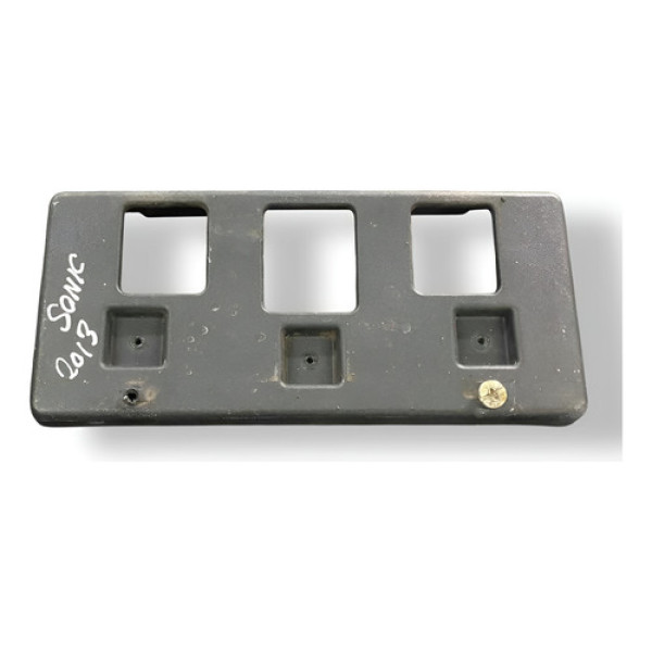Suporte Placa Dianteira Chevrolet Sonic 1.6 2012 2013 2014 Preto