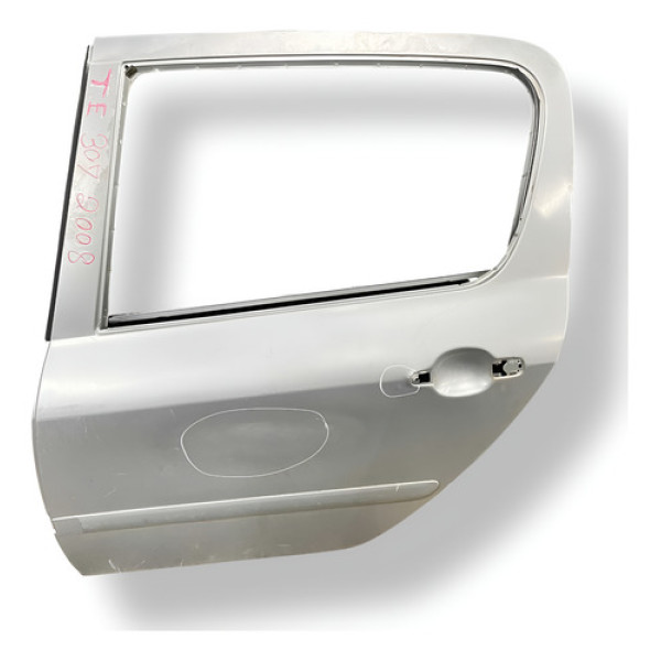 Porta Traseira Esquerda Com Detalhe Paugeot 307 2007 2008 Cinza Traseira Esquerda