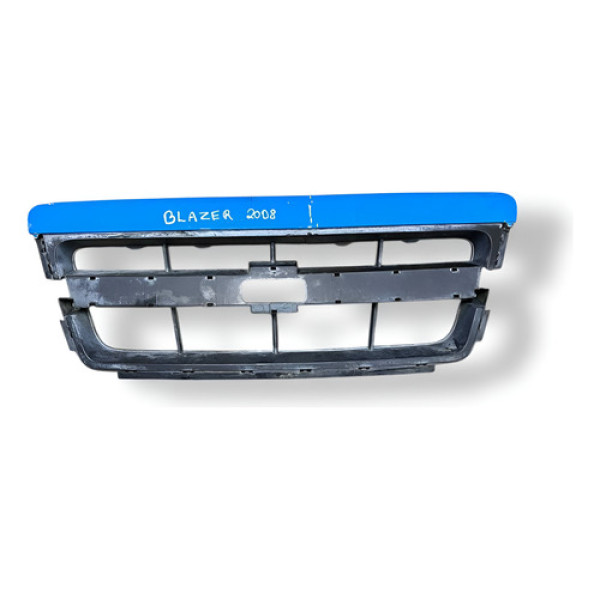 Grade Dianteira Superior Blazer 2008 2009 94703767 Detalhe Preto Fosco