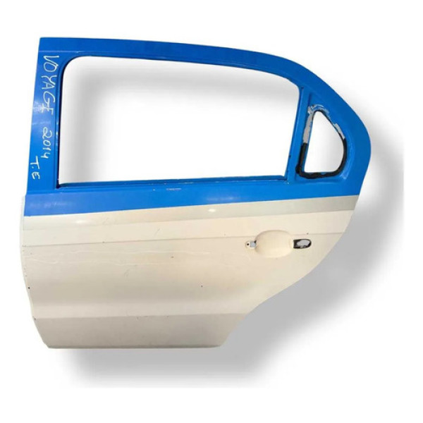 Porta Traseira Esquerda Volkswagen Voyage 2014 2015 Detalhe Traseira Esquerda Branco