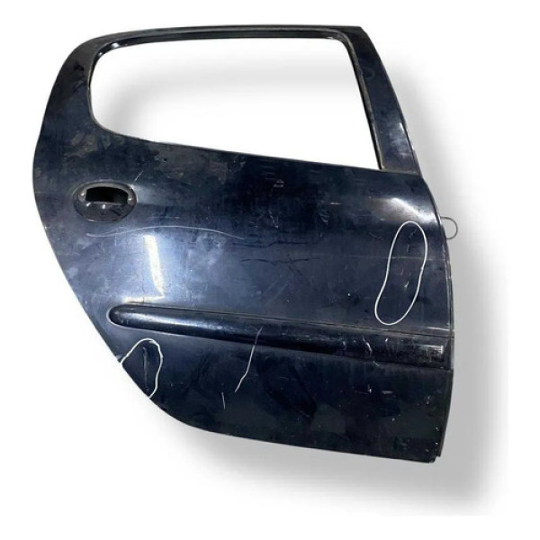 Porta Traseira Direita Peugeot 207 2009 2010 2011 Detalhe Traseira Direita Preto