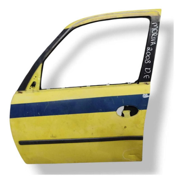 Porta Dianteira Esquerda Chevrolet Meriva 2008 2009 Detalhe Dianteira Esquerda Amarelo