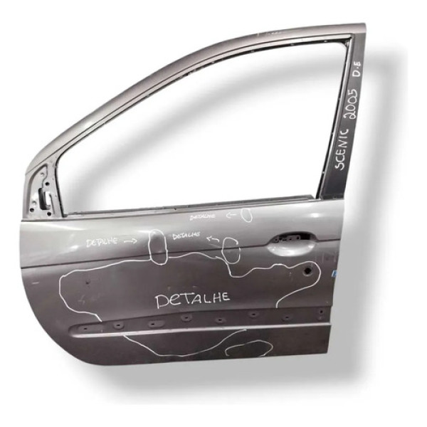 Porta Dianteira Esquerda Renault Scenic 1.6 2004/05 Detalhe Dianteira Esquerda Cinza