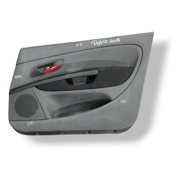 Forro Porta Dianteira Direita  Fiat Punto 2008 2009 2010 11 Preto (com Detalhe Vermelho No Puxador)