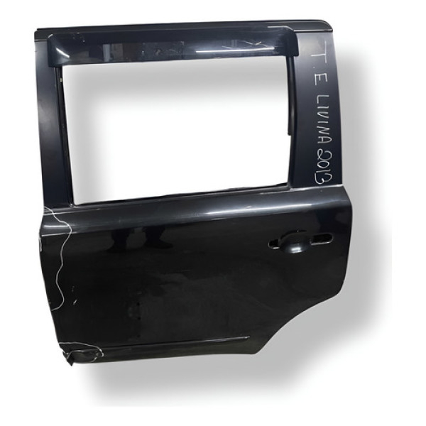 Porta Traseira Esquerda Livina 2009 2010 A 2013 Com Detalhe Preto Traseira Esquerda