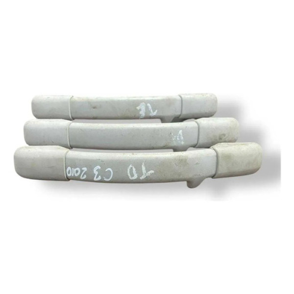 Kit Trio Alças Puxadores Teto Citroën C3 1.4 2010 2011 2012 Cinza