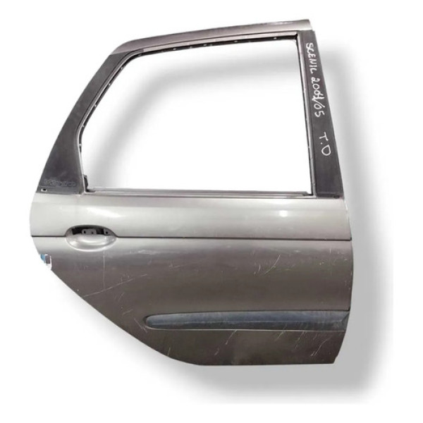 Porta Traseira Direita Renault Scenic 2004 2005 2006 2007 Traseira Direita Prateado