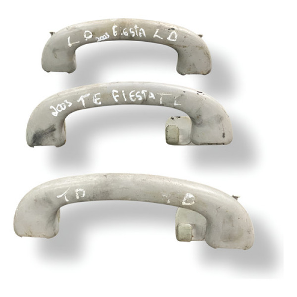 Kit 3 Puxadores Alça Teto Ford Fiesta 2002 2003 2004 2005 Bege